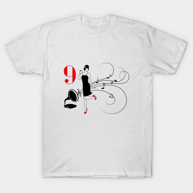 9 ladies dancing T-Shirt by bluehair